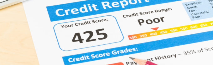 Poor credit score report
